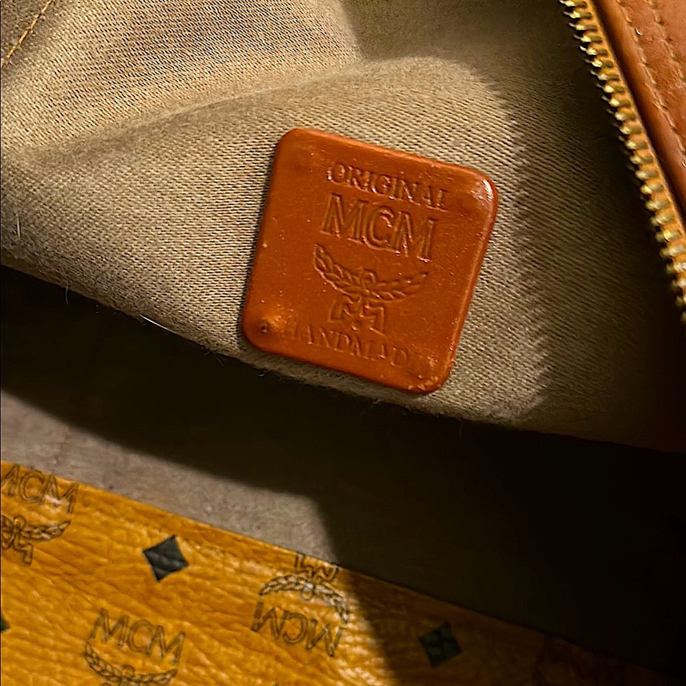 MCM Large Vintage Cognac Monogram Visetos Dome Tote👜 - Picture 12 of 16